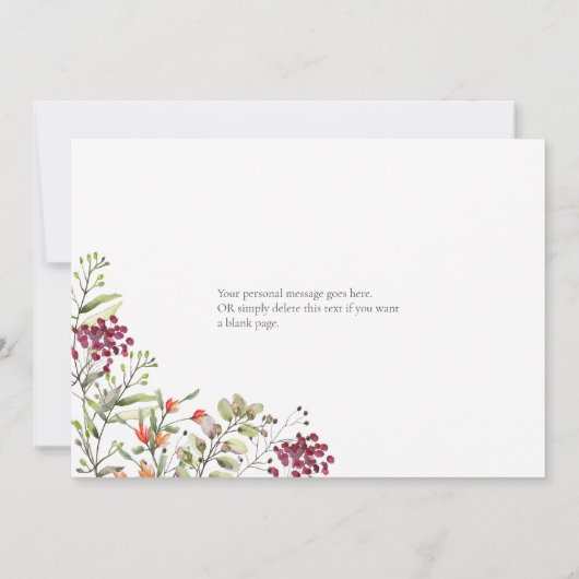 Wildflower Meadow Maid of Honor Voorstel Kaart (Achterkant)