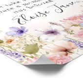 Wildflower Meadow Memorial Funeral Deel een herinn Poster (Hoek)