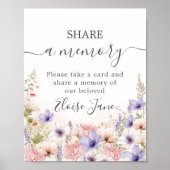 Wildflower Meadow Memorial Funeral Deel een herinn Poster (Voorkant)