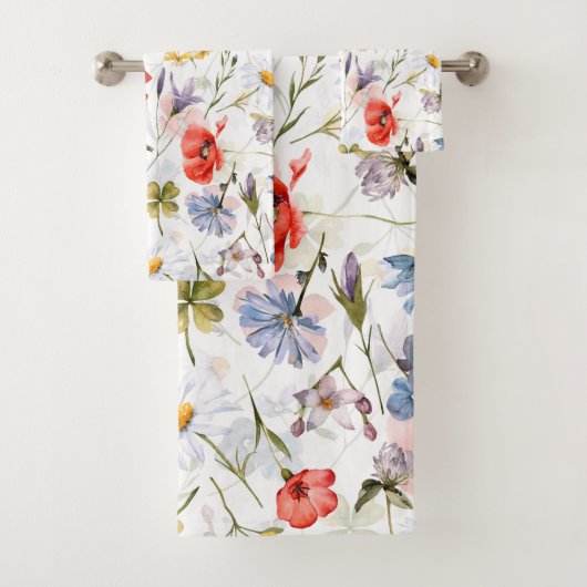 WIldflower Meadow met papavers Bad Handdoek (Insitu)