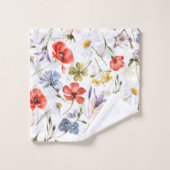 WIldflower Meadow met papavers Bad Handdoek (Wasdoekje)