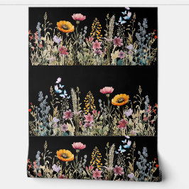 Wildflower Meadow Midnight Textured Behang