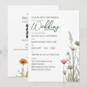 Wildflower Meadow | Minimalist Boho Budget Wedding Kaart (Voorkant / Achterkant)