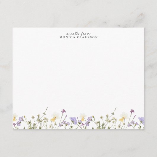 Wildflower Meadow Note Card Kaart (Voorkant)