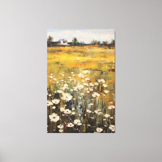 Wildflower Meadow Olieverfschilderij op Canvas (Voorkant)