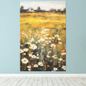 Wildflower Meadow Olieverfschilderij op Canvas (Insitu (Houten vloer))