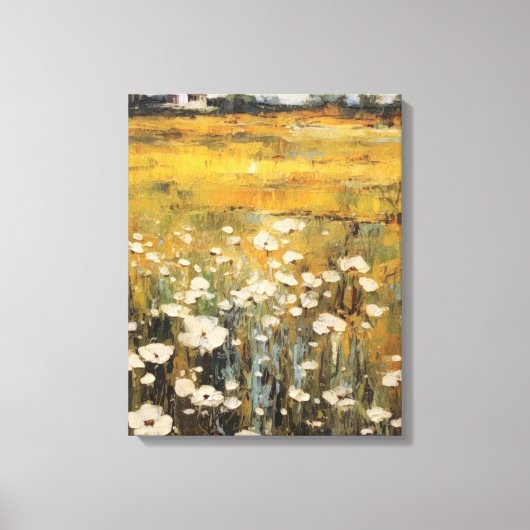 Wildflower Meadow Olieverfschilderij op Canvas Afdruk (Voorkant)