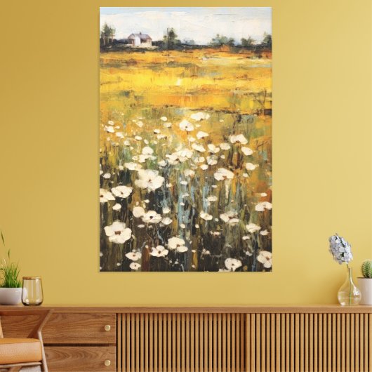 Wildflower Meadow Olieverfschilderij op Canvas Afdruk (Insitu (Woonkamer))