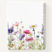 Wildflower Meadow Pink Script Double sided Notitieboek (Achterkant)