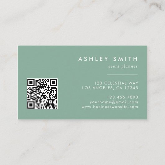 Wildflower Meadow QR-code Visitekaartje (Achterkant)