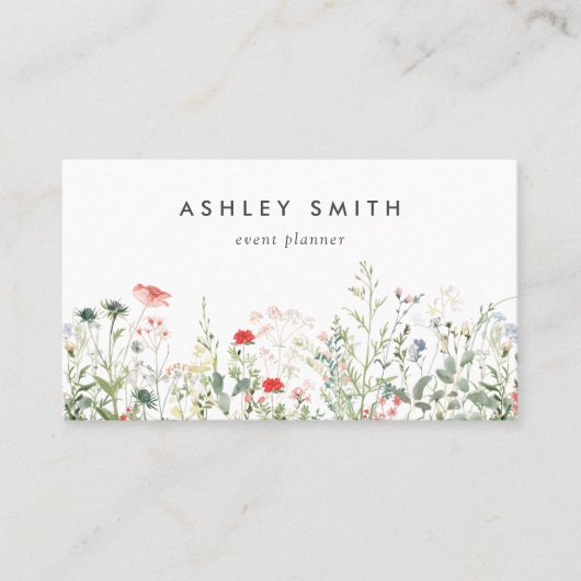 Wildflower Meadow QR-code Visitekaartje (Voorkant)
