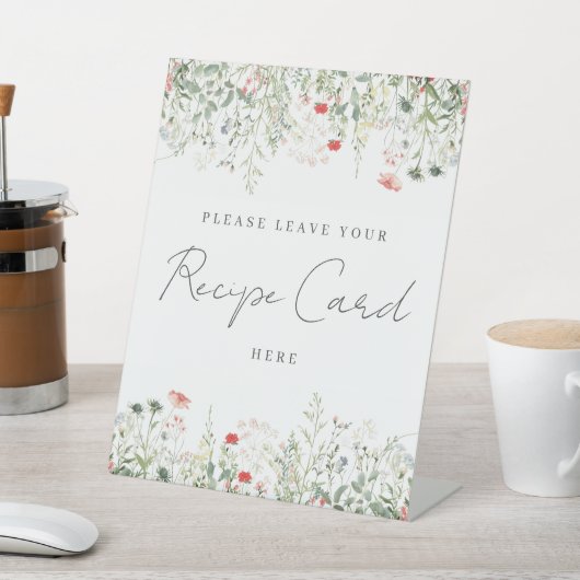 Wildflower Meadow Recept Kaart Reclamebord Met Voetstuk (Insitu)