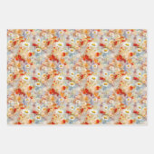 Wildflower Meadow Red Poppies Daisies Inpakpapier Vel (Voorkant 2)