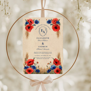 Wildflower Meadow rustieke bruiloft Kaart