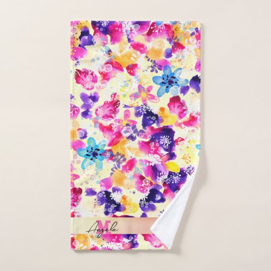 Wildflower Meadow Shabby Flowers Bad Handdoek (Handdoek)