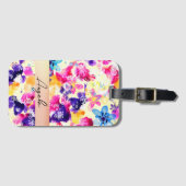 Wildflower Meadow Shabby Flowers Bagagelabel (Voorkant (horizontaal))