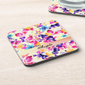 Wildflower Meadow Shabby Flowers Bier Onderzetter (Linkerzijde)