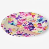 Wildflower Meadow Shabby Flowers Papieren Bordje (Gekanteld)