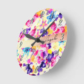 Wildflower Meadow Shabby Flowers Ronde Klok (Hoek)