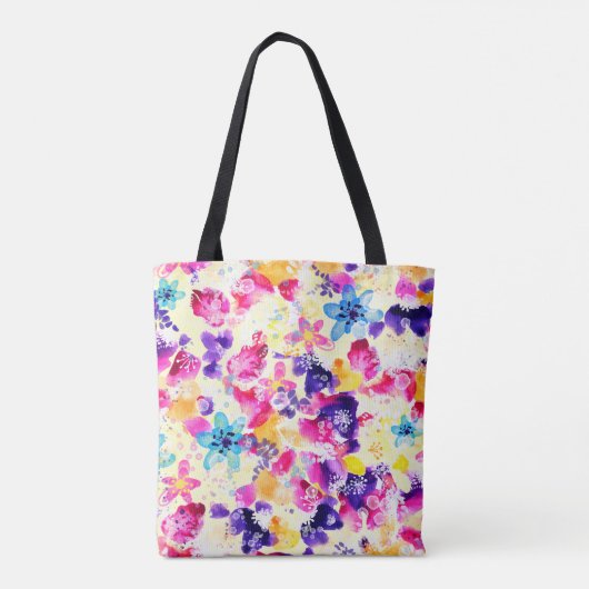Wildflower Meadow Shabby Flowers Tote Bag (Achterkant)