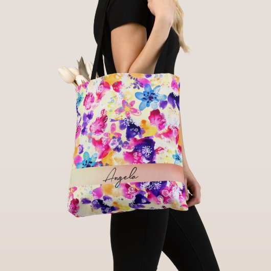 Wildflower Meadow Shabby Flowers Tote Bag (Dichtbij)