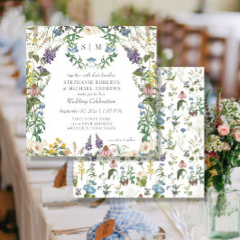 Wildflower Meadow Spring Bloemen Kleurrijke Bruilo Kaart