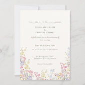 Wildflower Meadow Spring Summer Botanical Wedding Kaart (Voorkant)
