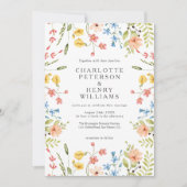 Wildflower Meadow Summer Garden Wedding Kaart (Voorkant)