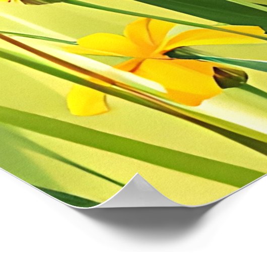 Wildflower Meadow Summer Pattern Poster (Hoek)