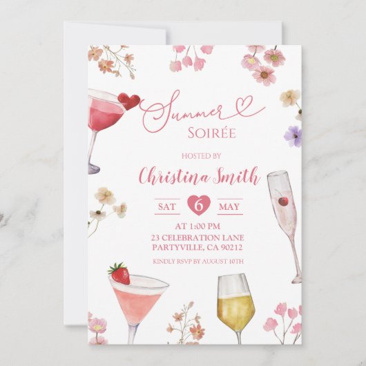 Wildflower Meadow Summer Soirée Kaart (Voorkant)