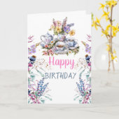 Wildflower Meadow Tea cup Theepot Kaart (Gele Bloem)