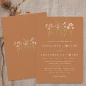 Wildflower Meadow Terracotta Sinaasappel Rust Wedd Kaart
