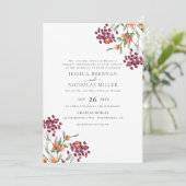 Wildflower Meadow Traditionele Huwelijksuitnodigin Kaart (Staand voorkant)