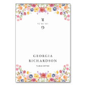 Wildflower Meadow Tuin Huwelijk Boho Place Card Kaart (Voorkant)