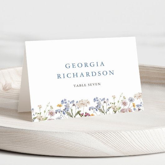Wildflower Meadow Tuin Huwelijk Boho Place Card Kaart