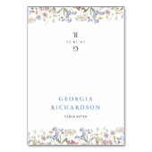 Wildflower Meadow Tuin Huwelijk Boho Place Card Kaart (Voorkant)