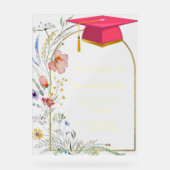 Wildflower Meadow Twin Afstuderen Welkomstbord Acryl Bord (Voorkant)