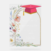 Wildflower Meadow Twin Afstuderen Welkomstbord Acryl Bord (Voorkant)