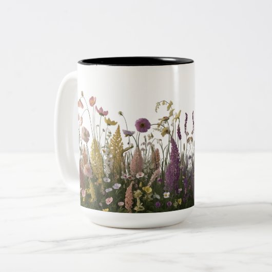 Wildflower Meadow Two-Tone Mok 15 oz - Botanisch (Voorkant links)