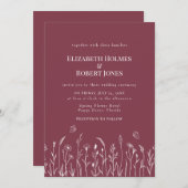 Wildflower Meadow Vlinders Bruiloft Uitnodiging (Voorkant / Achterkant)