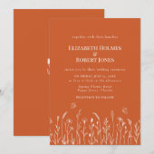 Wildflower Meadow Vlinders Bruiloft Uitnodiging (Voorkant / Achterkant)