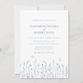 Wildflower Meadow Vlinders Bruiloft Uitnodiging (Voorkant)