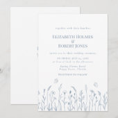 Wildflower Meadow Vlinders Bruiloft Uitnodiging (Voorkant / Achterkant)