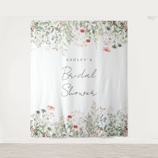 Wildflower Meadow Vrijgezellenfeest Achtergrond Wandkleed (Voorkant)