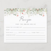 Wildflower Meadow Vrijgezellenfeest Recept Kaart (Voorkant)