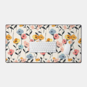 Wildflower Meadow, waterverf Boho Wilde bloemen, P Bureaumat (Keyboard & Muis)