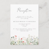 Wildflower Meadow Wedding Details Behuizing Informatiekaartje (Voorkant)