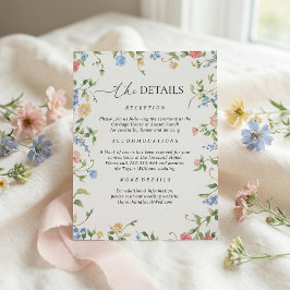 Wildflower Meadow Wedding Details Informatiekaartje