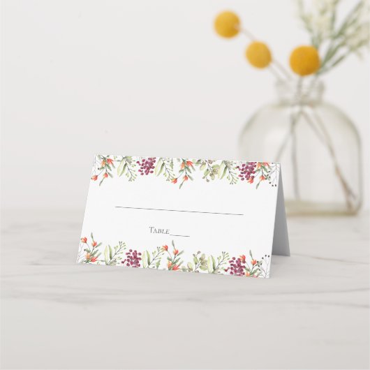 Wildflower Meadow Wedding Place Card Plaatskaartje (Voorkant)