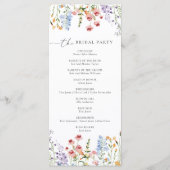 Wildflower Meadow Wedding Program Programmakaart (Achterkant)